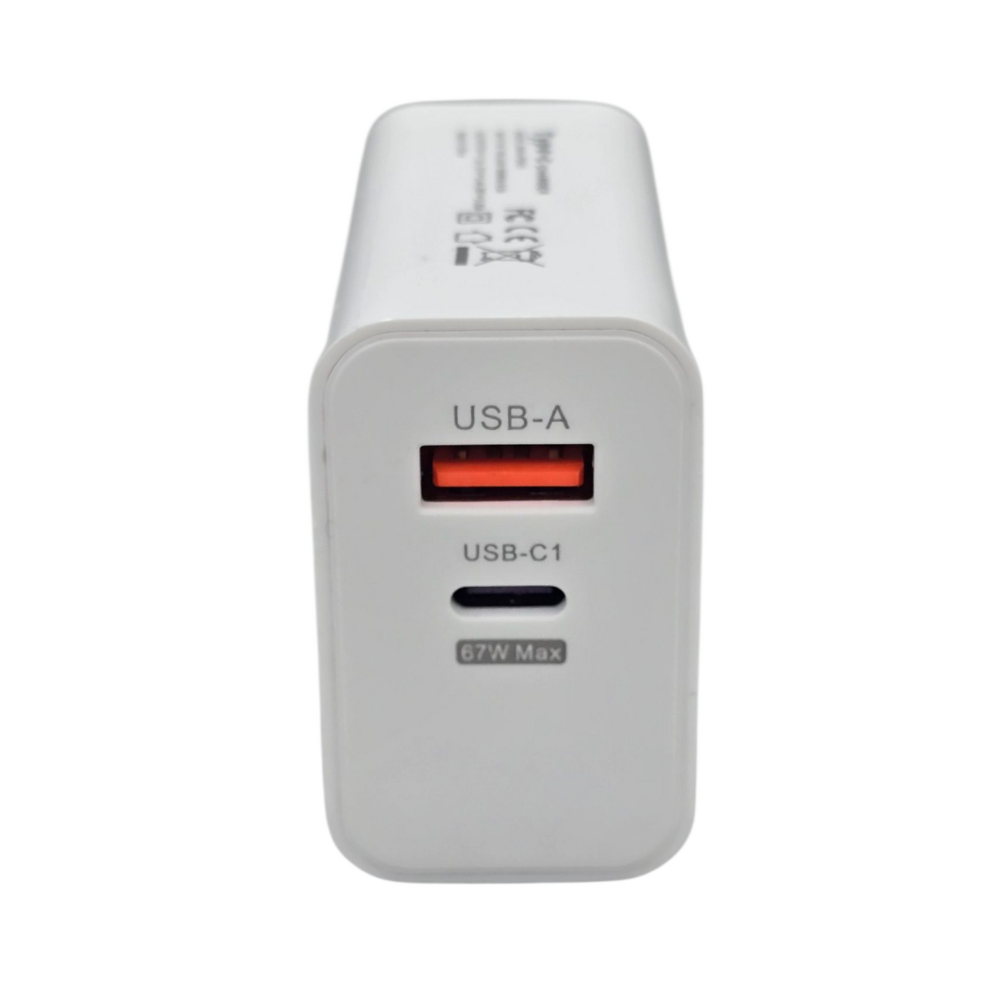 120W USB-C pikalaturi – USB-A ja USB-C portit edestä – 67W maksimiteho