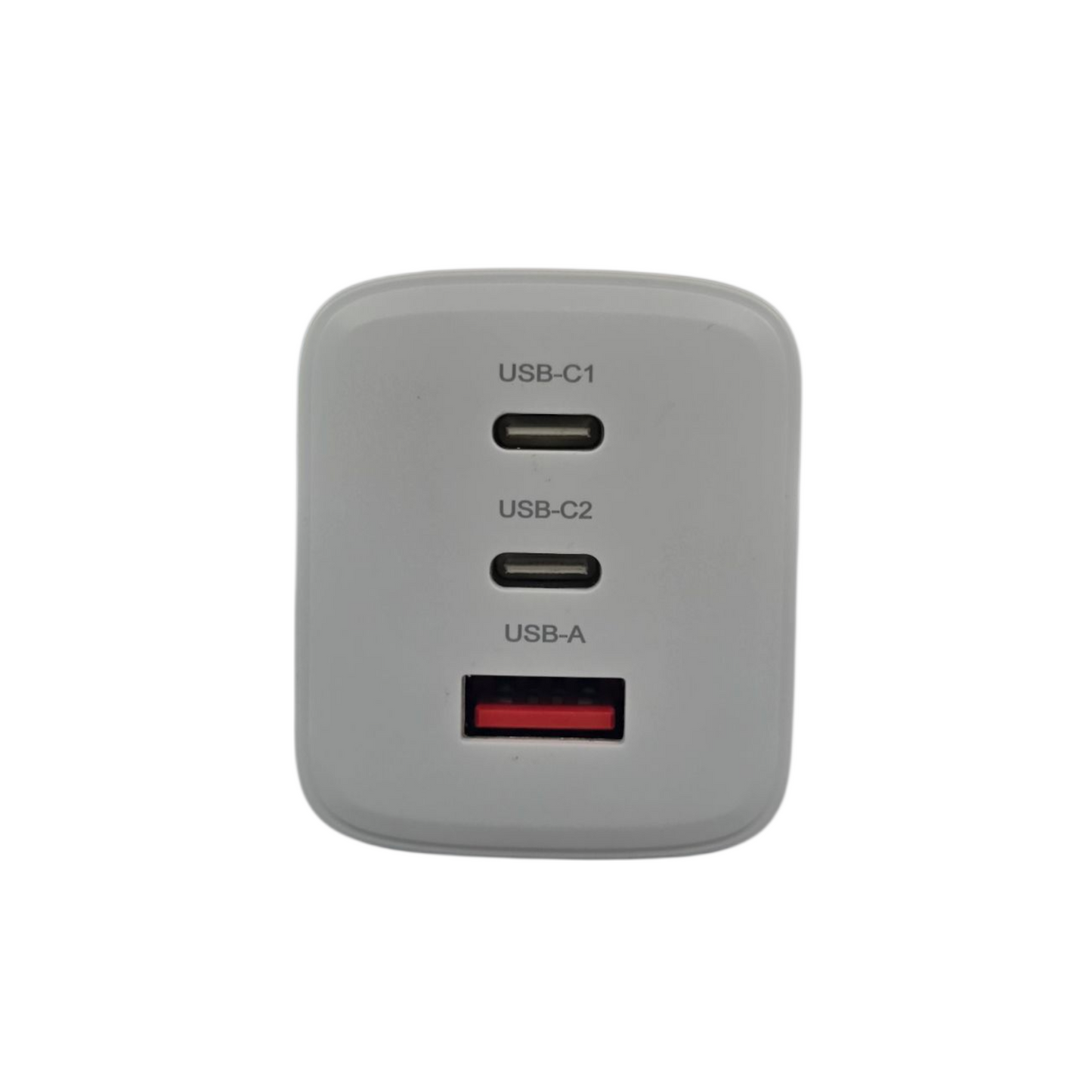USB-C pikalaturi 65W – kolmeporttinen laturi edestä
