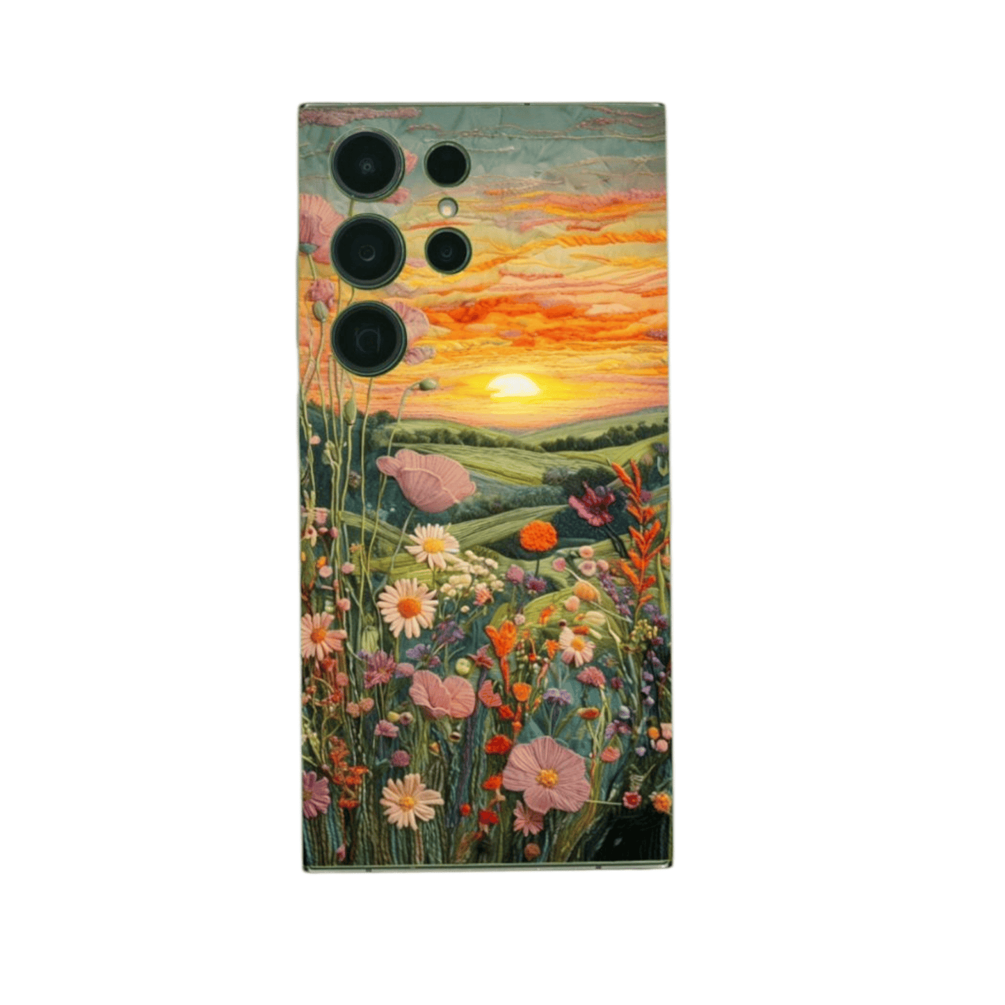 Kesäilta auringonlaskulla puhelimeen asennettuna