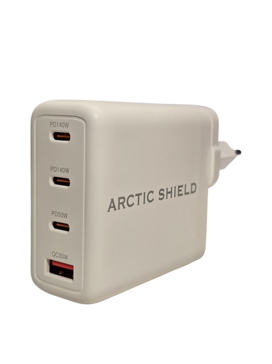 Arctic Shield erittäin tehokas 140W USB-C PD GaN laturi edestä
