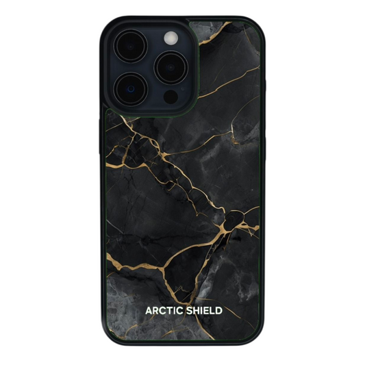 iPhone XS Max Arctic Shield Musta Marmori Suojakuori