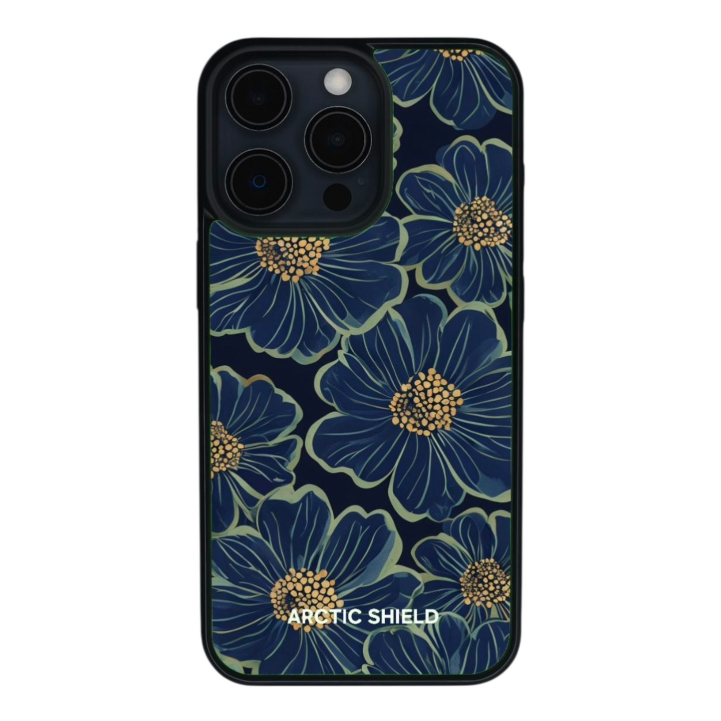 iPhone 11 Magsafe kuori – kukkakuvioitu sininen design