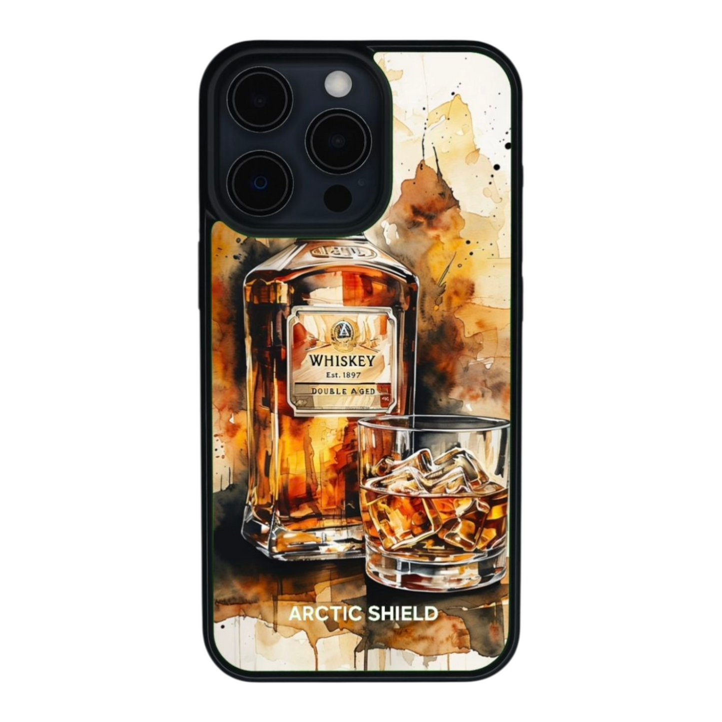 iPhone 11 Pro Max Magsafe kuori – taiteellinen viski- ja lasidesign