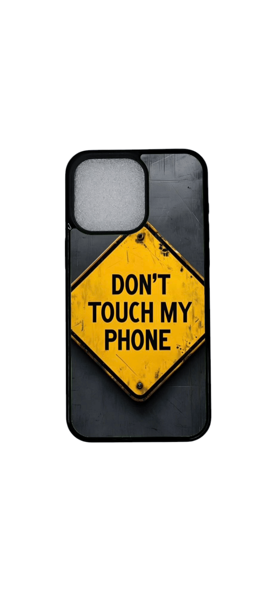 Teollisuustyylinen TPU-kuori iPhone 12:lle – varoitusmerkki edessä