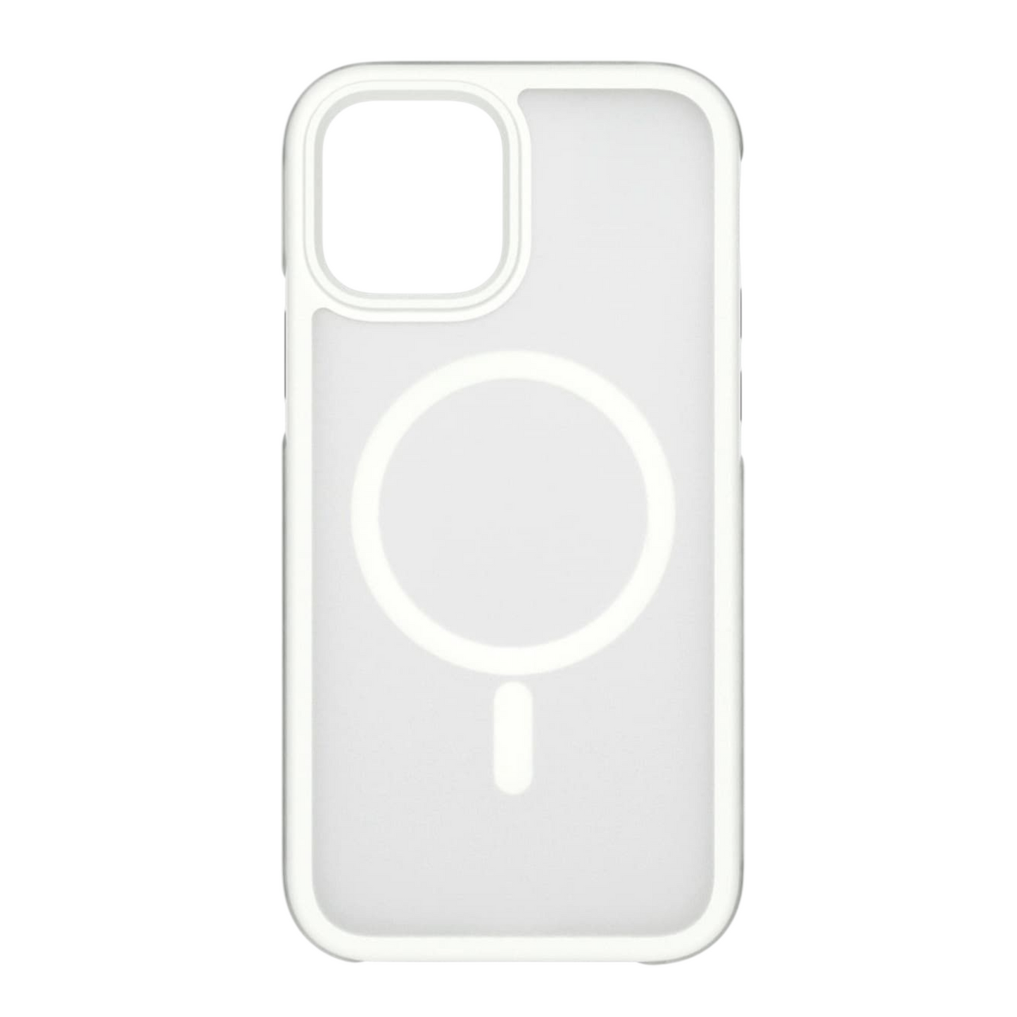 Valkoinen MagSafe-yhteensopiva kuori iPhone 12 mini ja 13 mini -puhelimille
