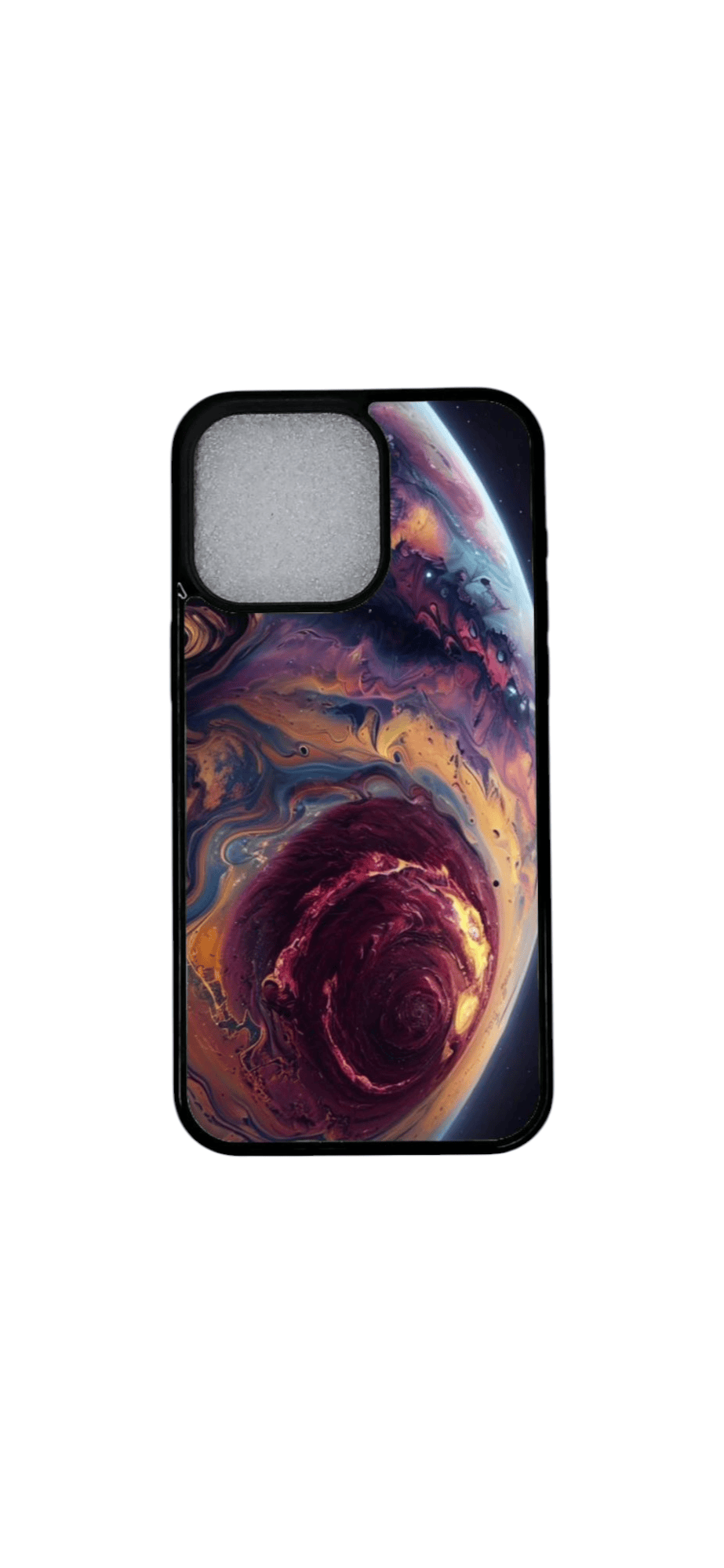 iPhone 12 Pro kuori pyörreavaruus-designilla edestä