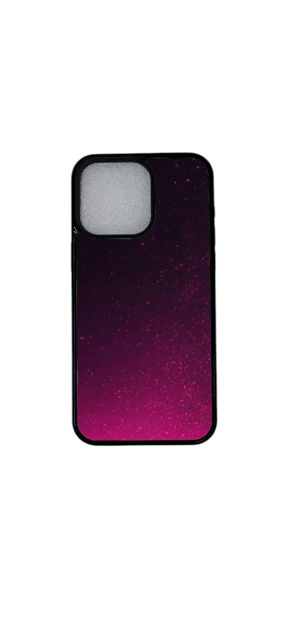 iPhone 12 Pro suojakuori pinkillä tähtitaivaalla edestä (etukuva)