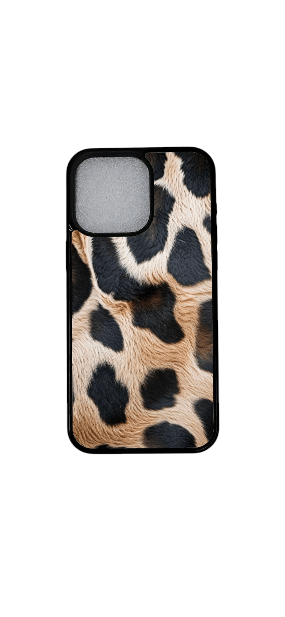 Leopardikuosinen iPhone 12 Pro suojakuori koko näkymässä