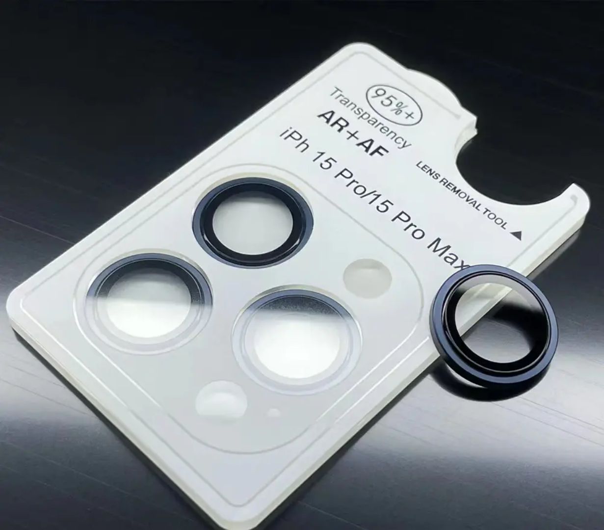 Panssarilasi iPhone 13 Pro Max kameralle – linssin suojus asennuskehikolla
