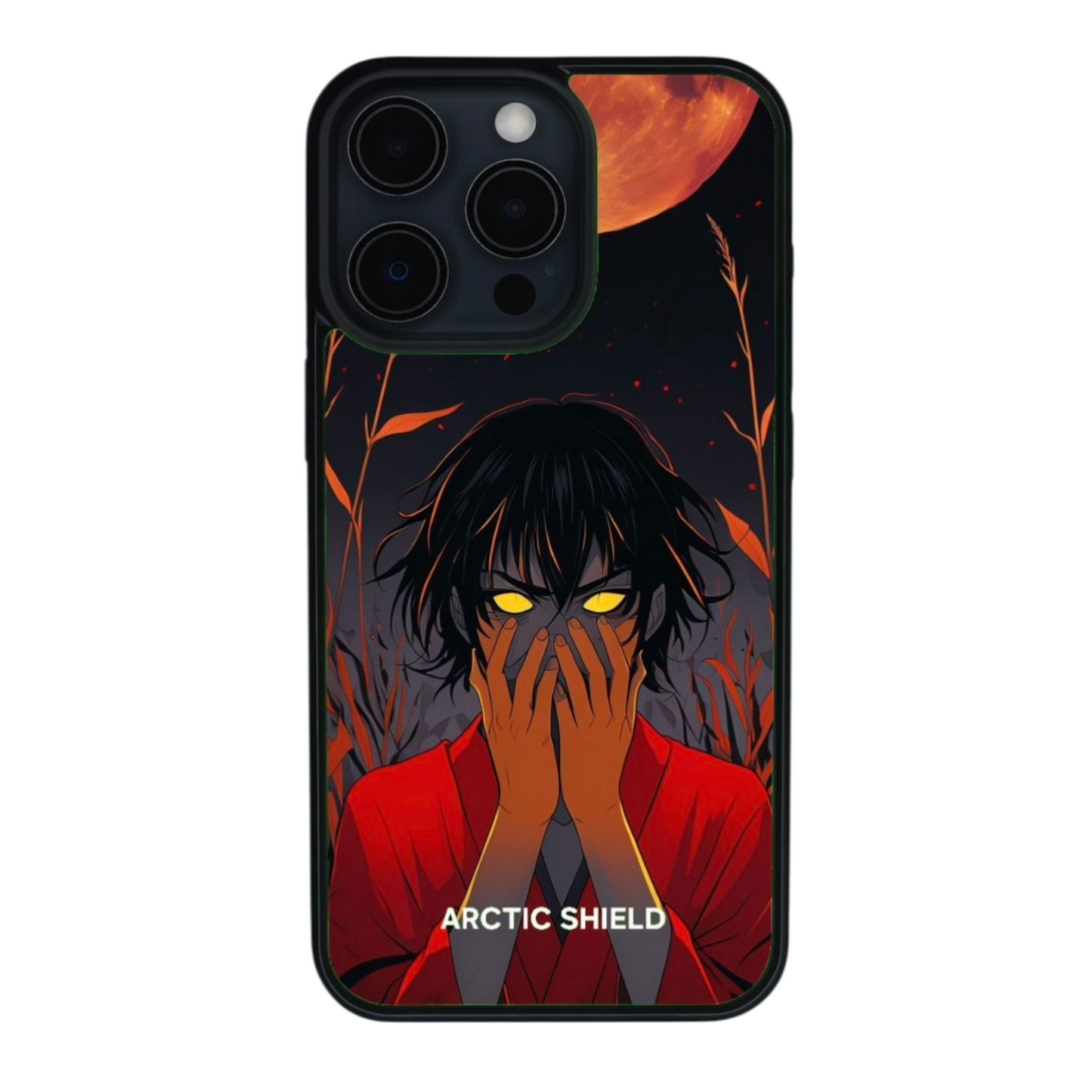 iphone 16 pro anime red moon back