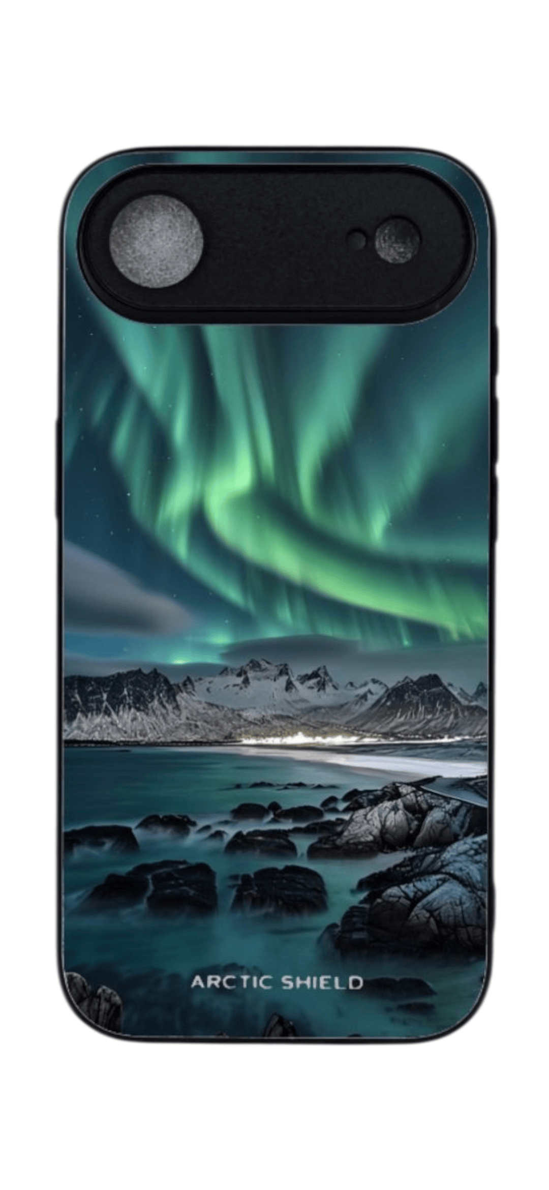 iPhone 17 Air MagSafe suojakuori kova pinta ja kohotettu kameransuoja revontulet kuosi