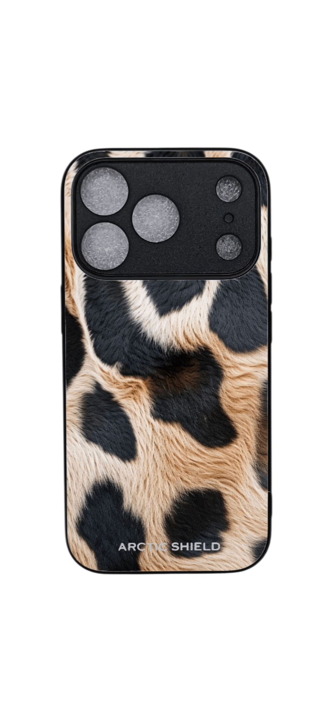 iPhone 17 Pro MagSafe suojakuori kova pinta ja kohotettu kameransuoja leopardikuvio Arctic Shield