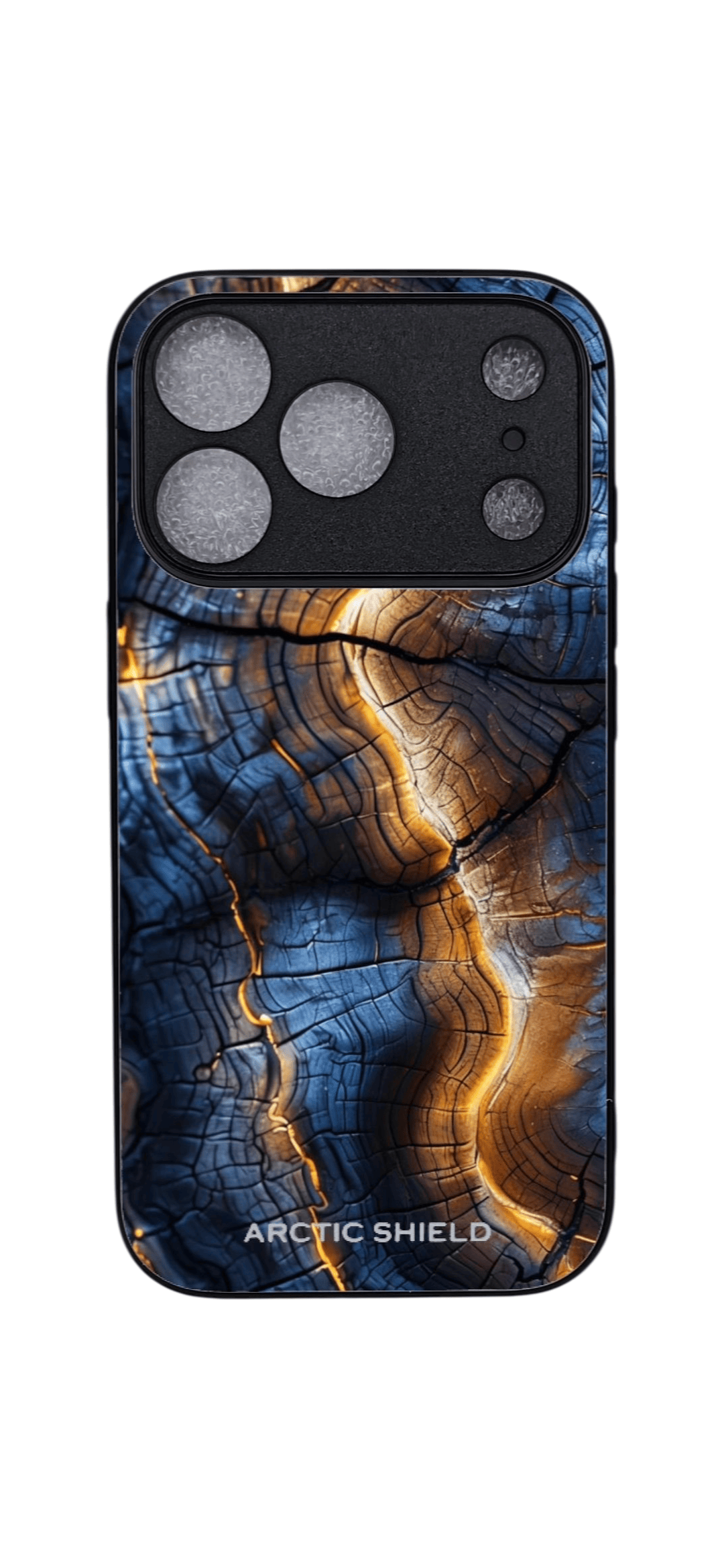iPhone 17 Pro MagSafe suojakuori kova pinta ja kohotettu kameransuoja sinikulta halkeamakuosi Arctic Shield