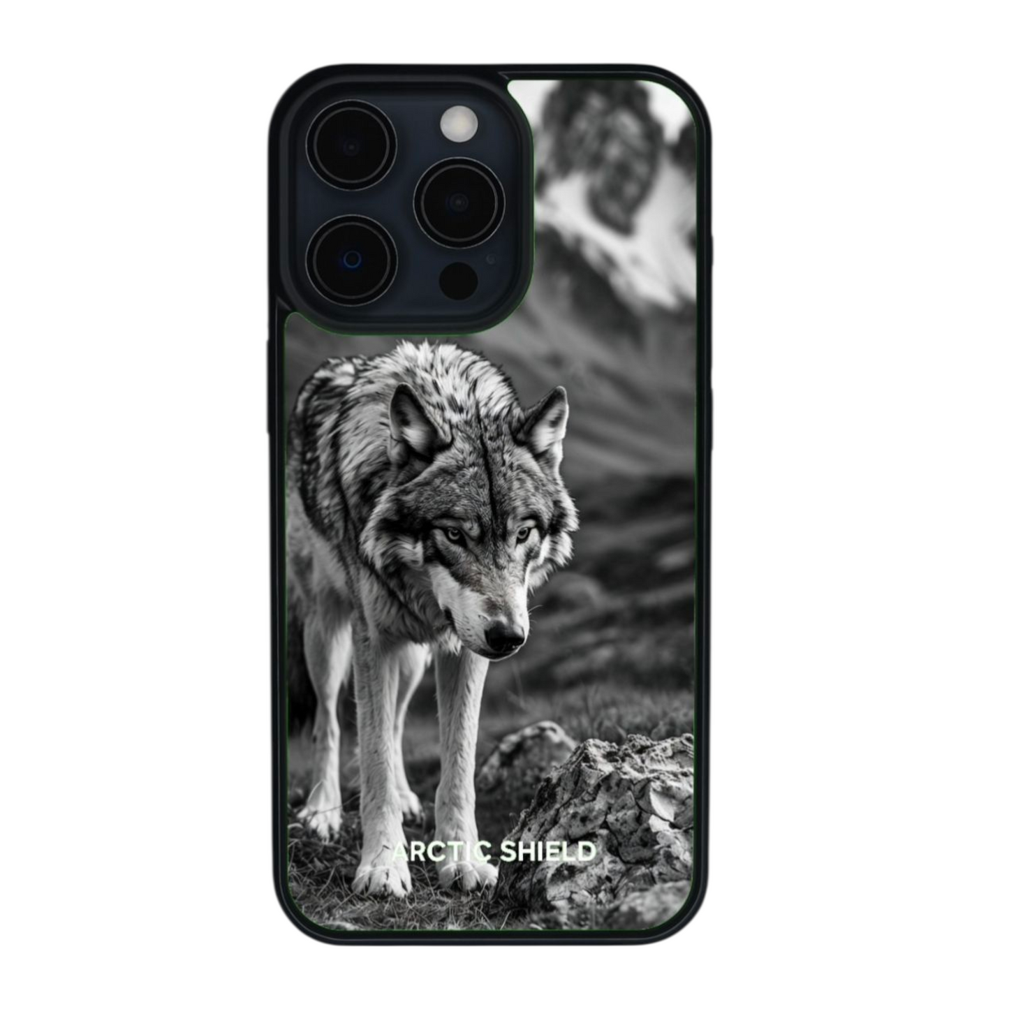 iPhone 6/7/8 Plus Magsafe yhteensopiva suojakuori – mustavalkoinen susikuvio