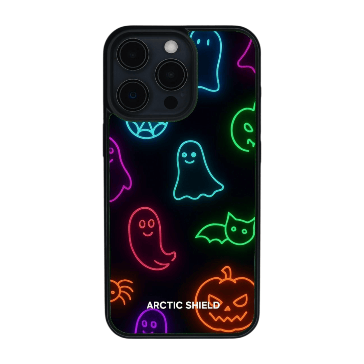 iPhone X / XS Magsafe kuori – värikäs Halloween neon Arctic Shield design