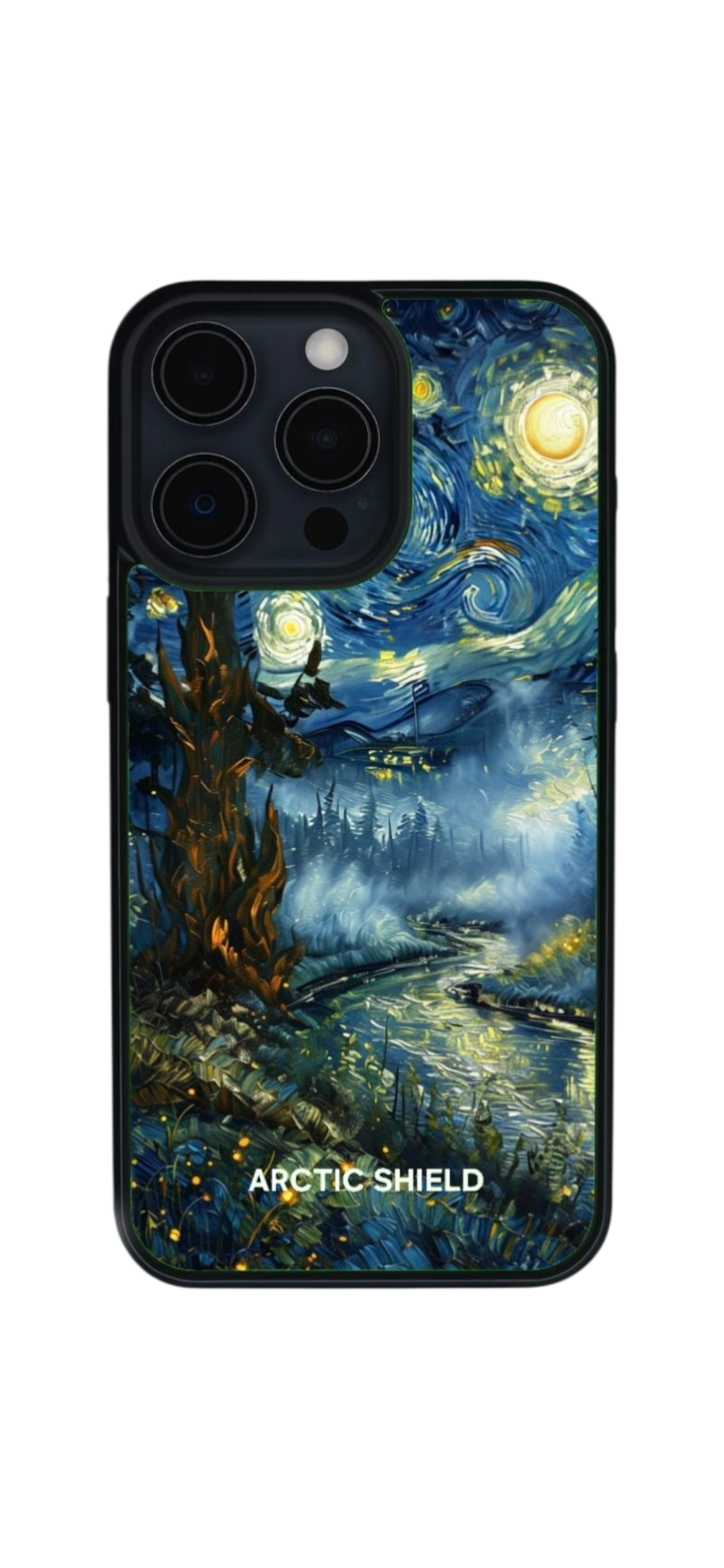 iPhone XS MagSafe kuori taiteellinen yömaisema – tähdet ja taivas