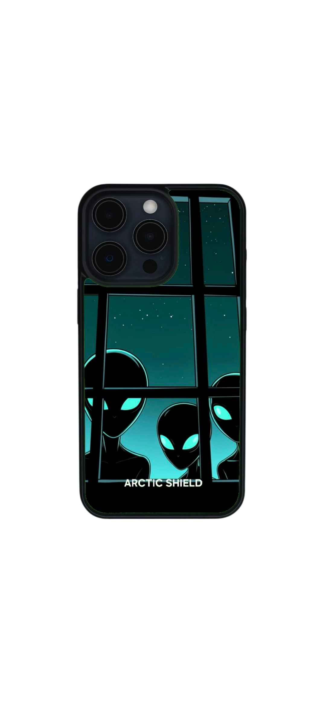 iPhone XS Max phone cover - UFO and aliens at night