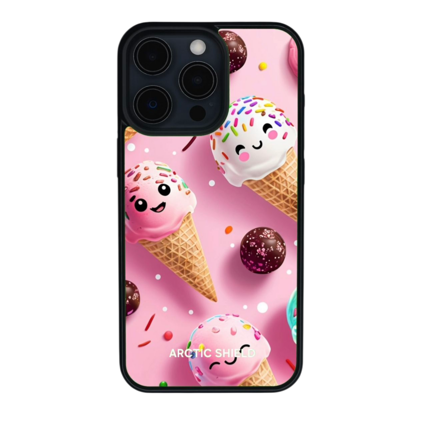 iphone xs max cute icecream pink front / back