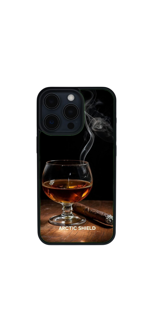 iPhone XS Max Magsafe suojakuori – konjakki ja sikari, tumma elegantti design