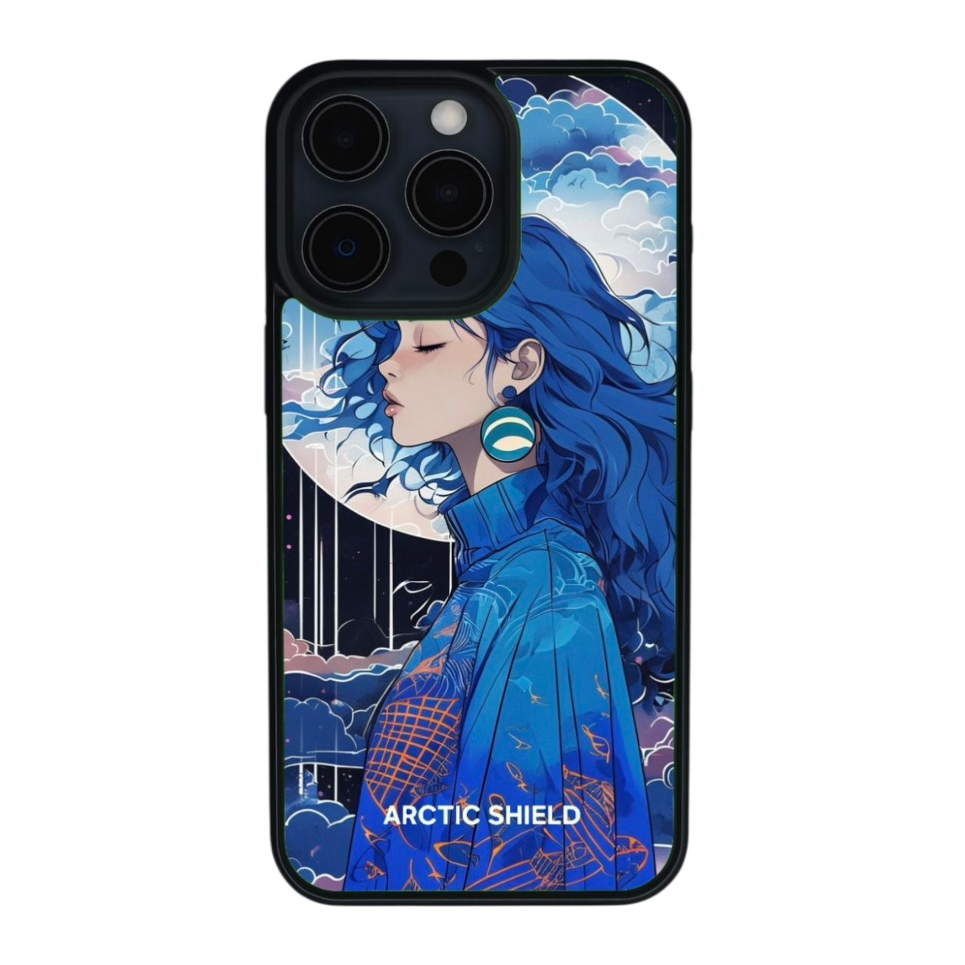 iPhone XS Max Magsafe yhteensopiva suojakuori – taiteellinen sinisävyinen hahmokuva