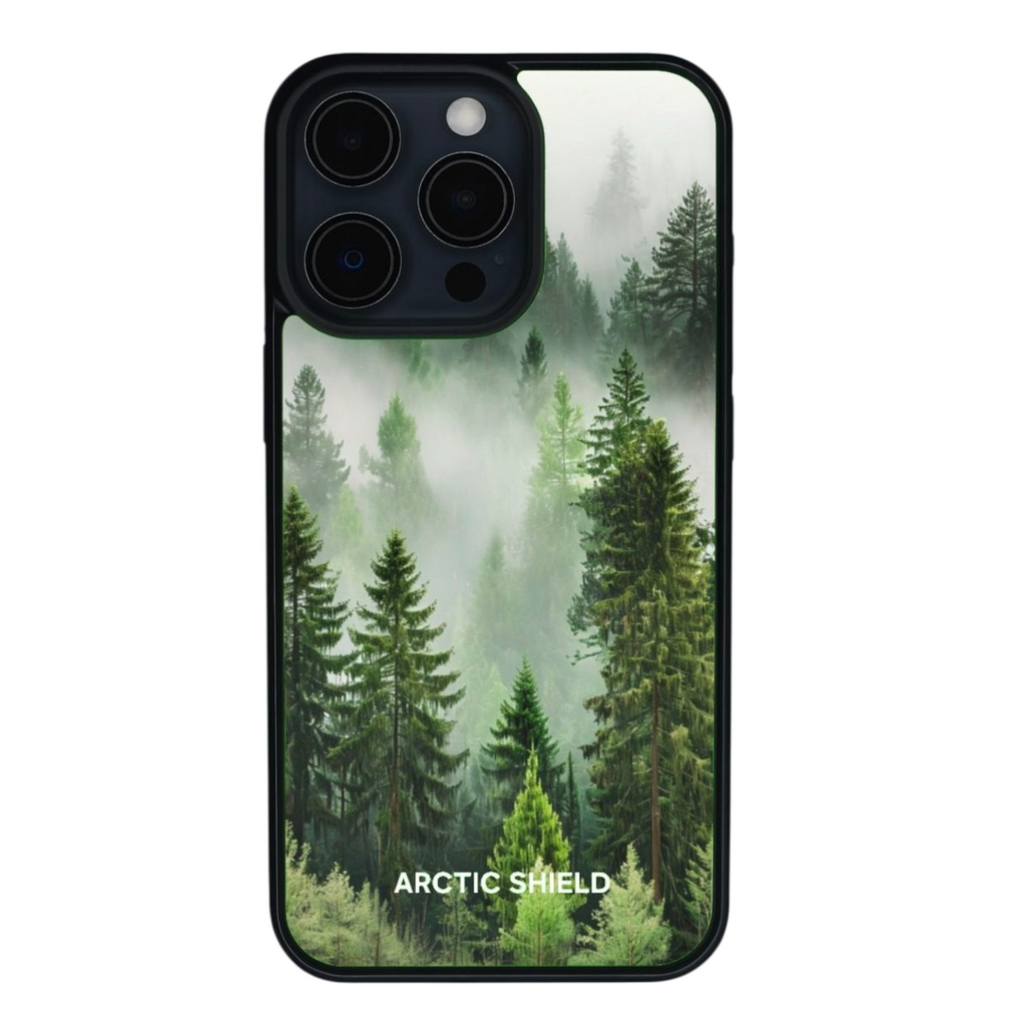 iPhone XS Max puhelimen kuori – Vihreä metsä ja usva