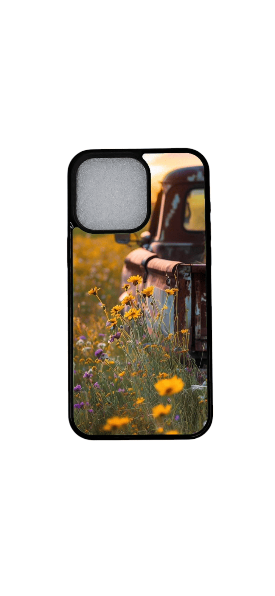 iPhone 12 Pro magneettinen kuori – kukkaketo ja lava-auto takaa
