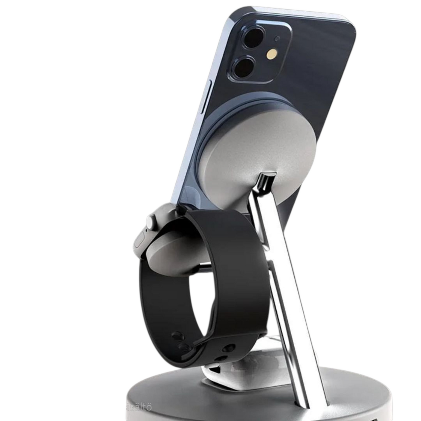 Valkoinen MagSafe All-in-One latausteline – lataa iPhone, Apple Watch ja AirPods samanaikaisesti