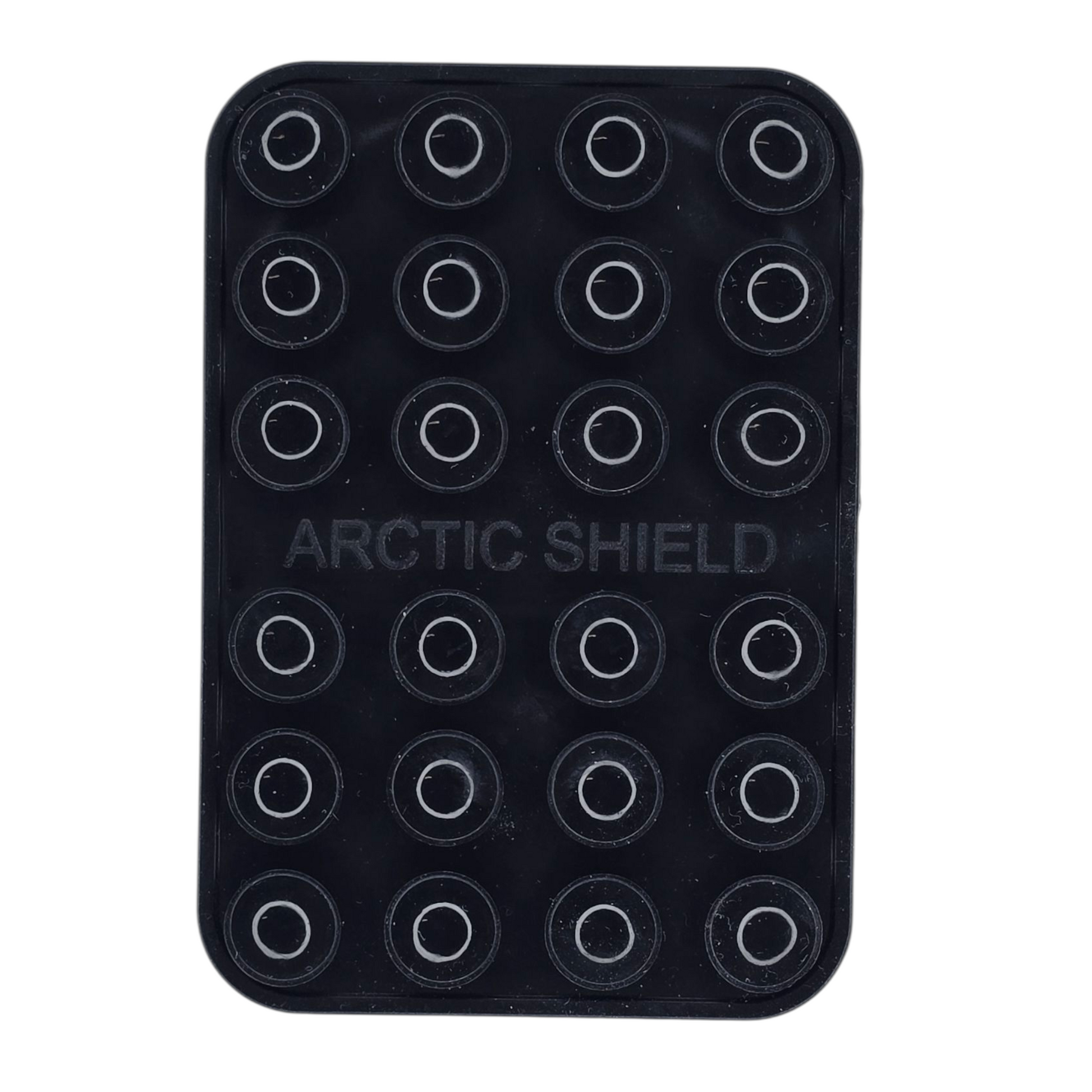 MagSafe pidike Arctic Shield musta design ja imukuppikiinnitys