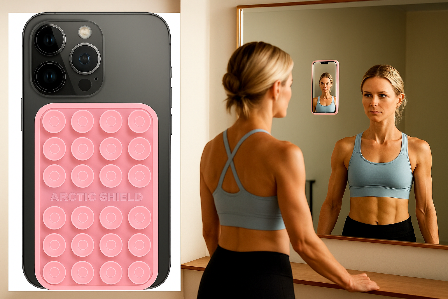 MagSafe imukuppipidike pinkki Arctic Shield