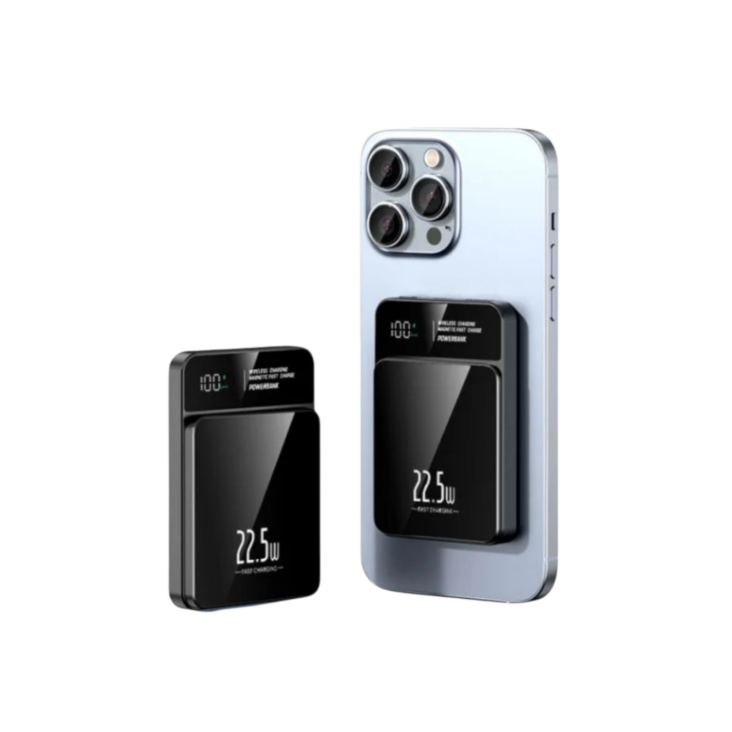 MagSafe power bank kiinnitetty iPhoneen