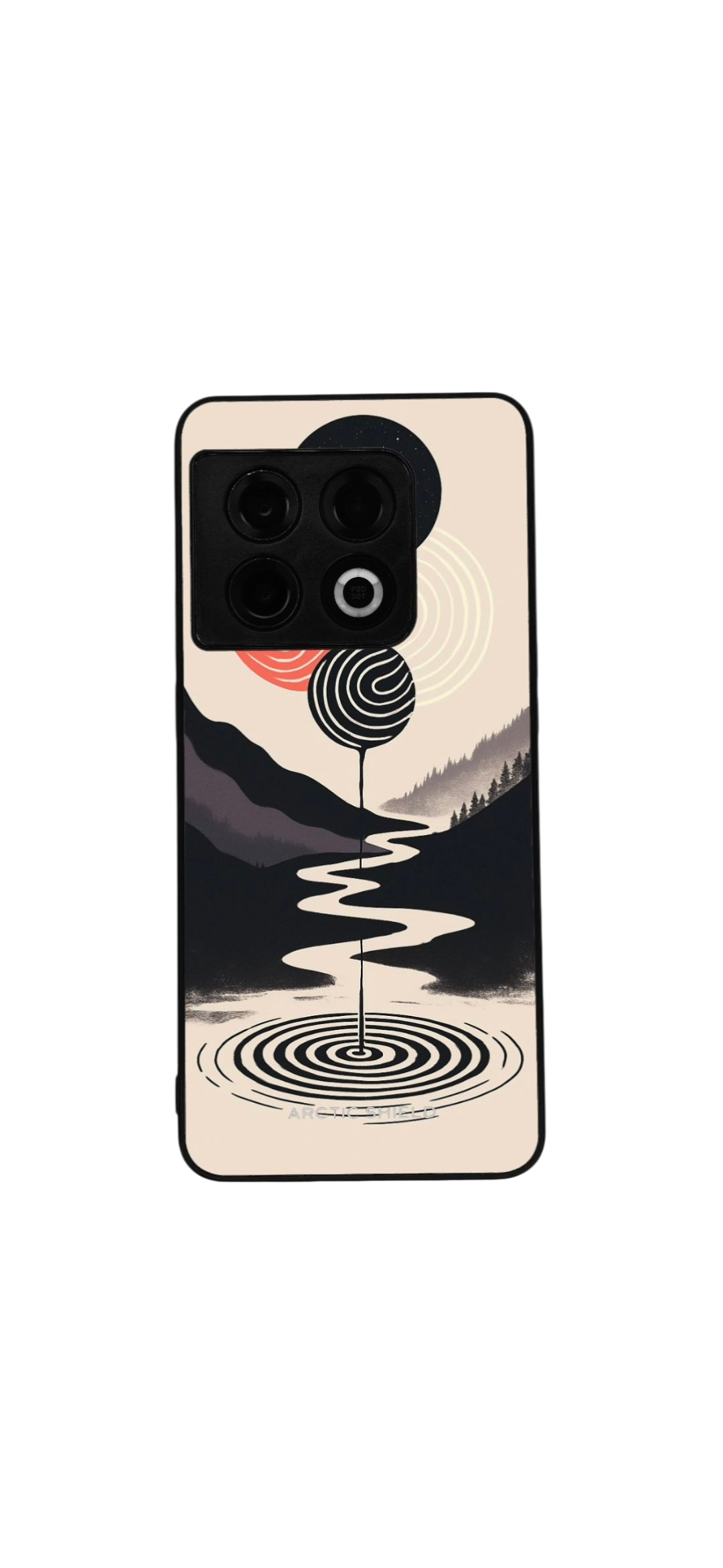 OnePlus 11 kuori Arctic Shield moderni geometrinen ympyräkuvioilla