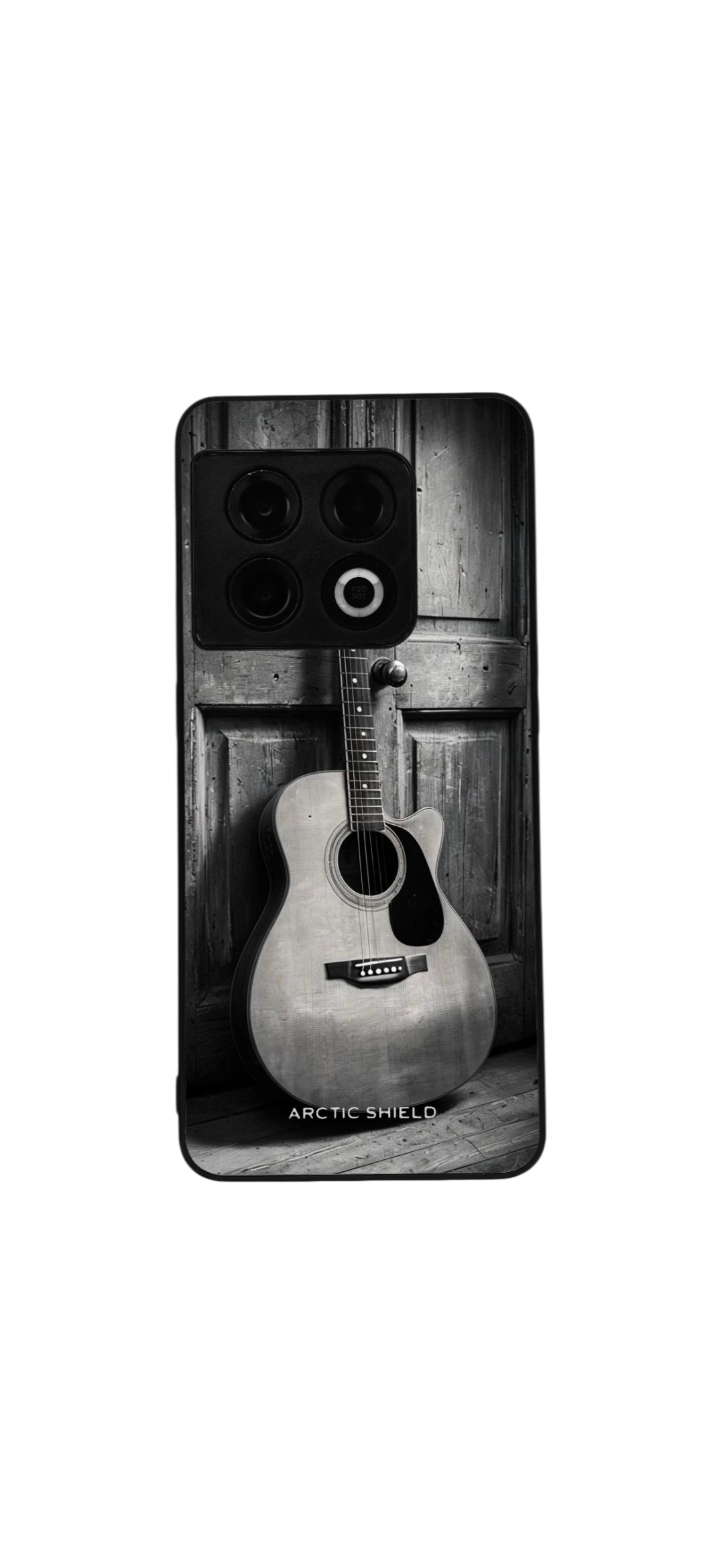 OnePlus 12R kuori Arctic Shield vintage kitara design