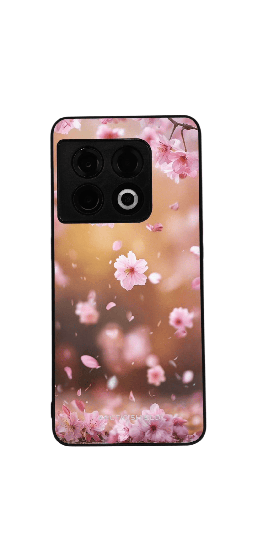 OnePlus 13 Arctic Shield kuori – pystysuora sakura‑kuosi ja terälehdet
