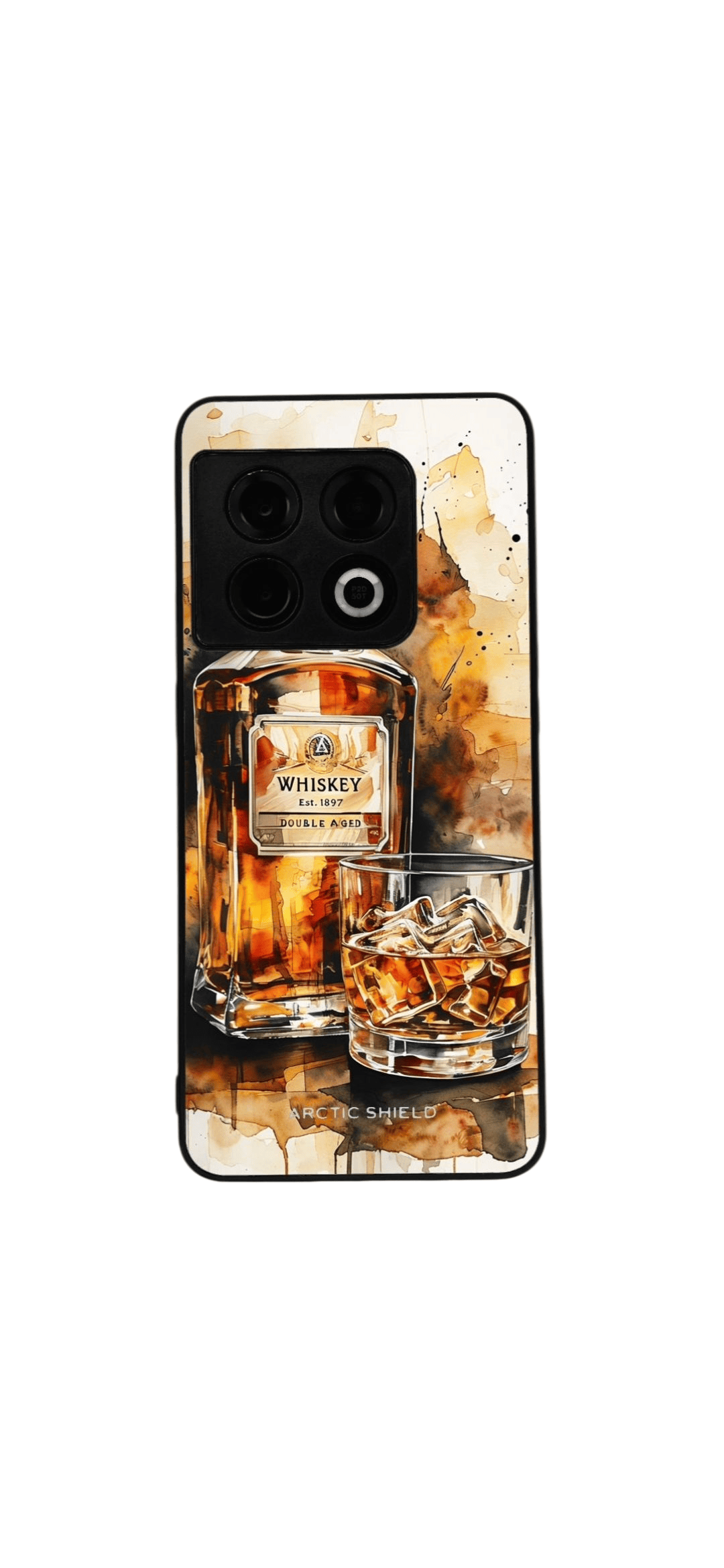 OnePlus 7 / 6T kuori – viskilasi ja pullo