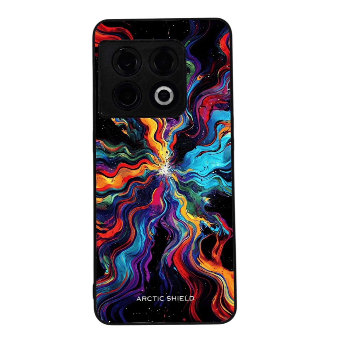 OnePlus 7T Pro Arctic Shield kuori – pystysuora monivärinen abstrakti design