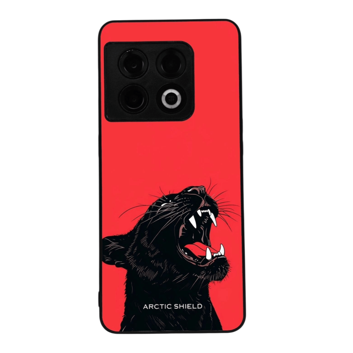 OnePlus Nord 3 Arctic Shield kuori – pystysuora musta pantteri punaisella
