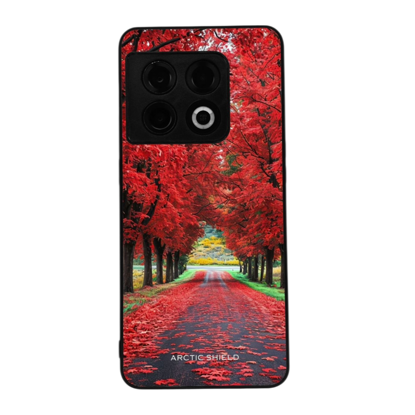 OnePlus Nord 4 Arctic Shield kuori – pystysuora kuva syksyisestä tiestä