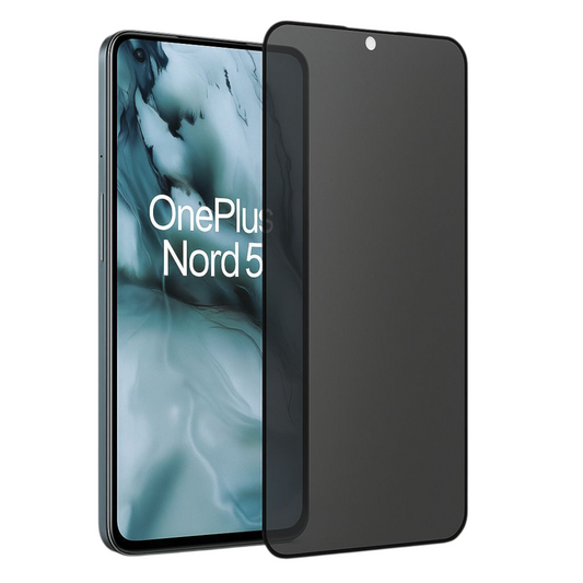 OnePlus Nord 5 privacy panssarikalvo – tummennettu näytönsuoja estää sivulta katselun