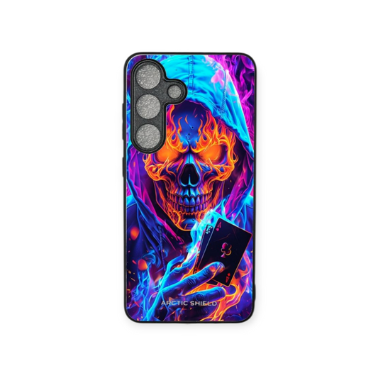 OnePlus Nord CE 5 suojakuori – Tulinen pääkallo ja pelikortti design, painettu Suomessa | Arctic Shield