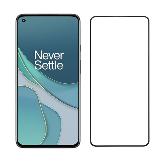 OnePlus Nord N30 5G panssarilasi – Full Cover 9H näytönsuoja puhelimen vieressä