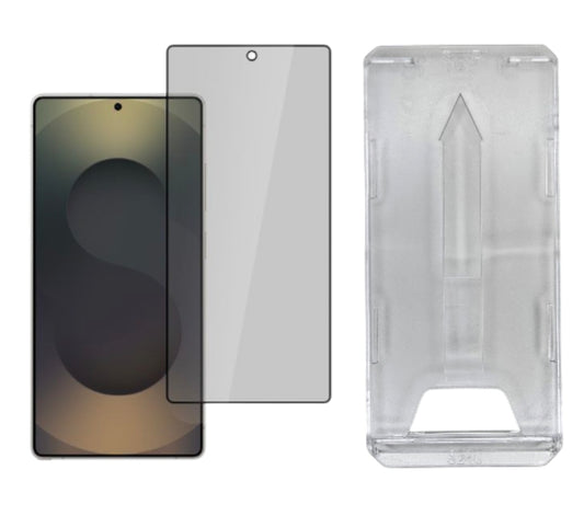 Samsung Galaxy S25 Plus privacy panssarilasi asennuskehikolla