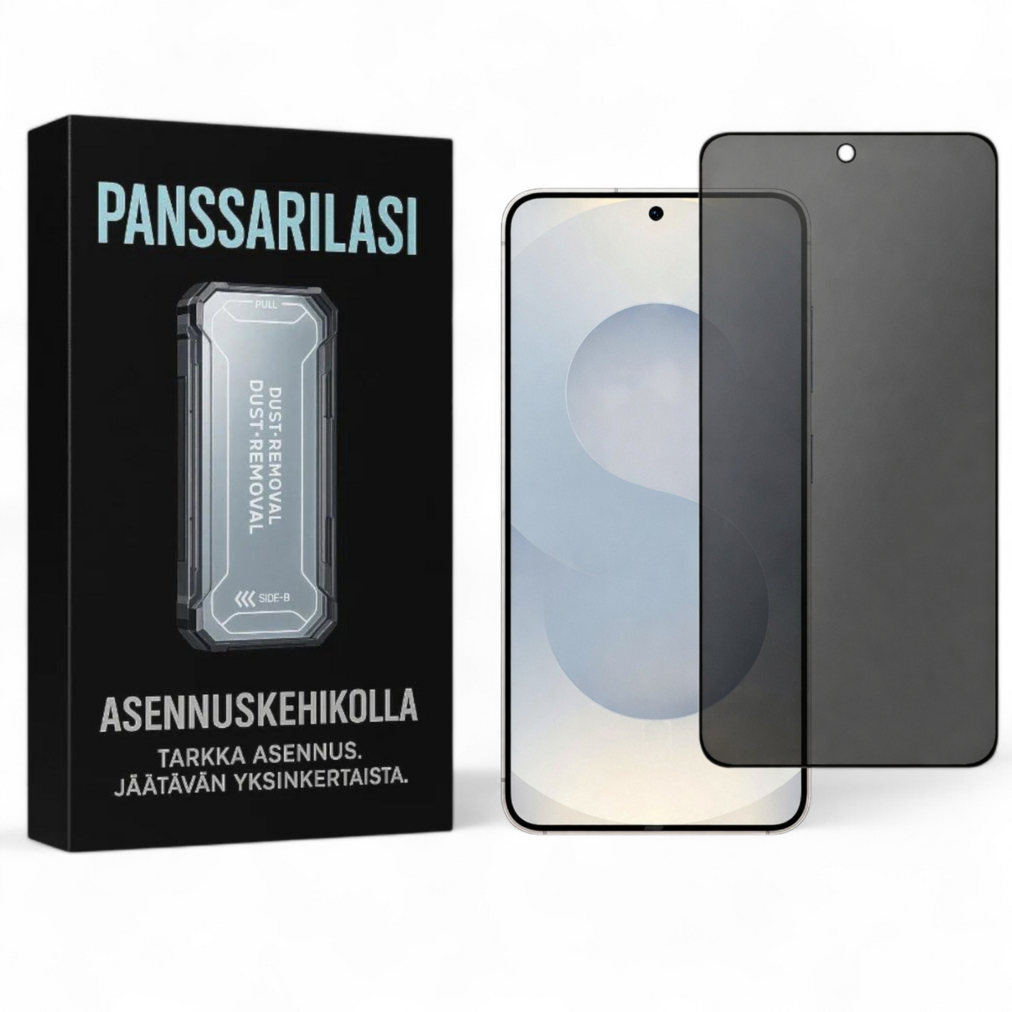 Samsung Galaxy S26 Plus panssarilasi asennuskehikolla 1 kpl – privacy näytönsuoja ja helppo asennus