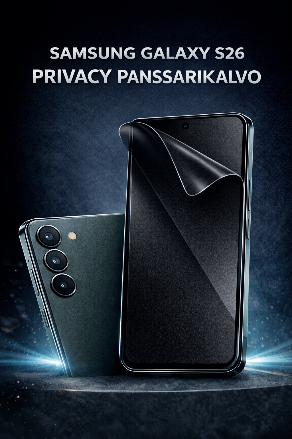 Samsung Galaxy S26 Privacy panssarikalvo – sivulta katselun estävä ja halkeamaton näytönsuoja, Arctic Shield