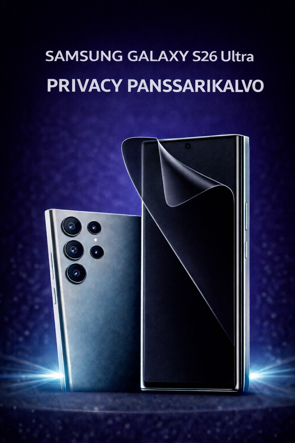 Samsung Galaxy S26 Ultra Privacy panssarikalvo – musta ja sivulta katselun estävä näytönsuoja, Arctic Shield