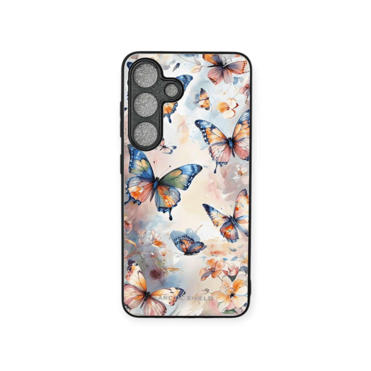 Samsung S25 Edge suojakuori – Perhoset ja kukat, herkkä ja taiteellinen Arctic Shield -design