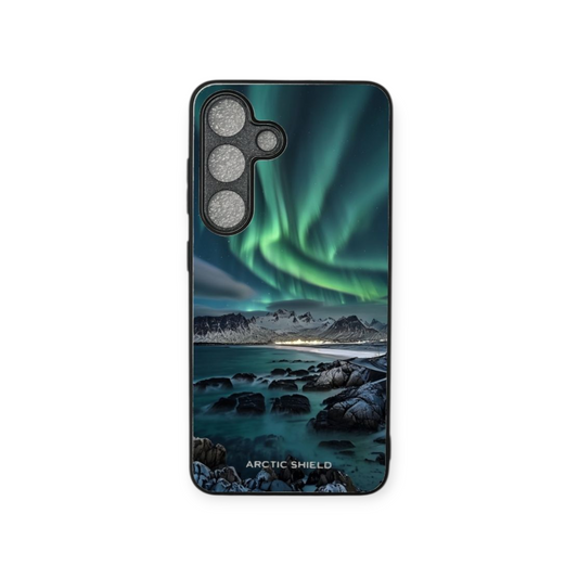 Arctic Shield suojakuori – Revontulet taustakuva Samsung S25+ -puhelimelle
