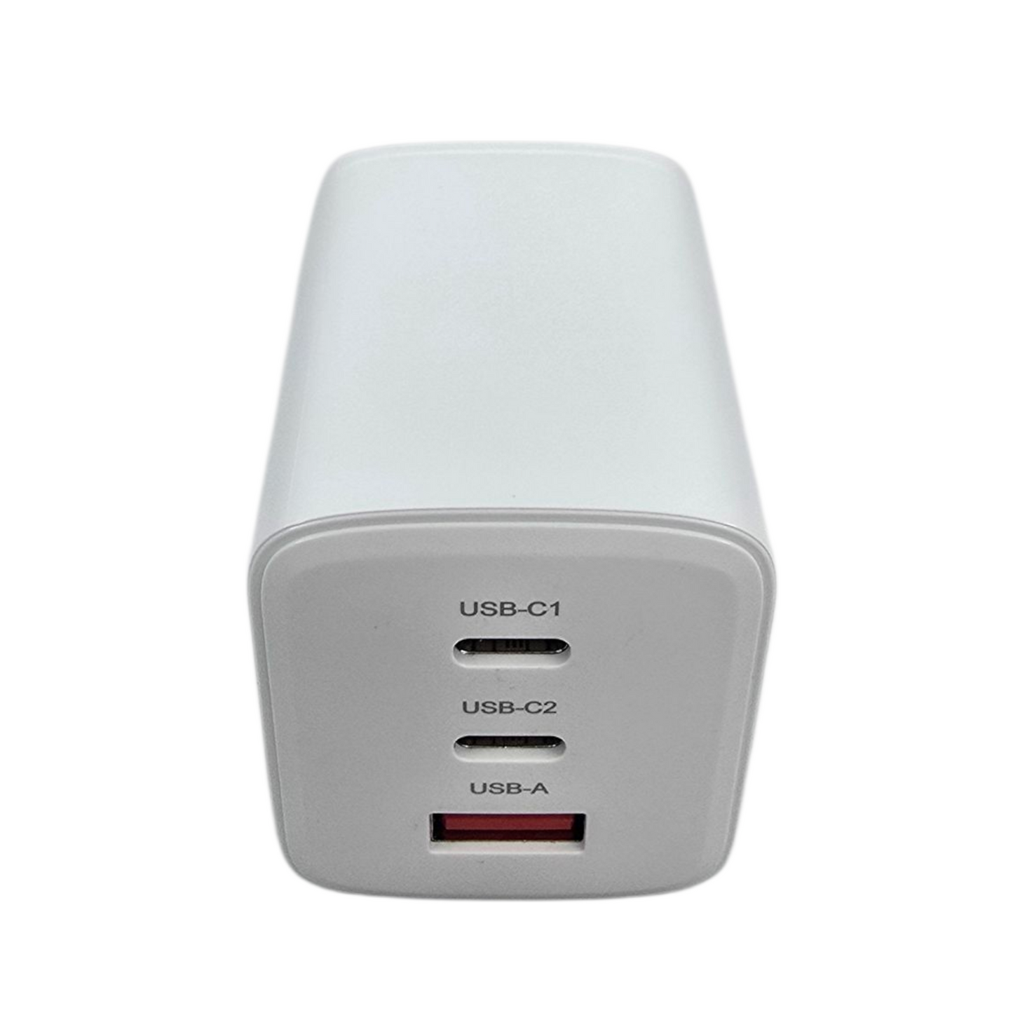 Kolmeporttinen 65W GaN USB-C pikalaturi – suora näkymä
