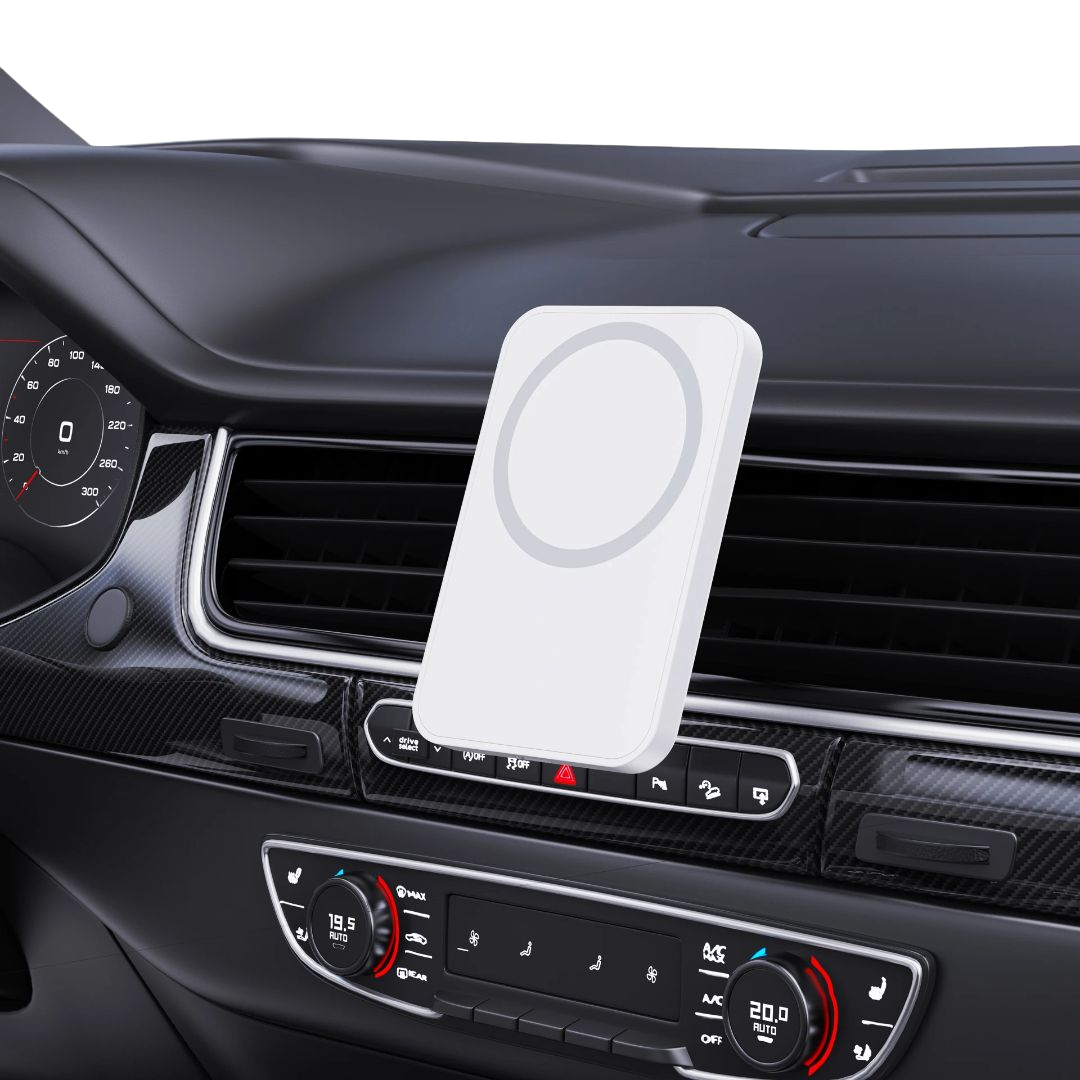 Valkoinen 15W universaali langaton autolaturi – OnePlus latauksessa autossa