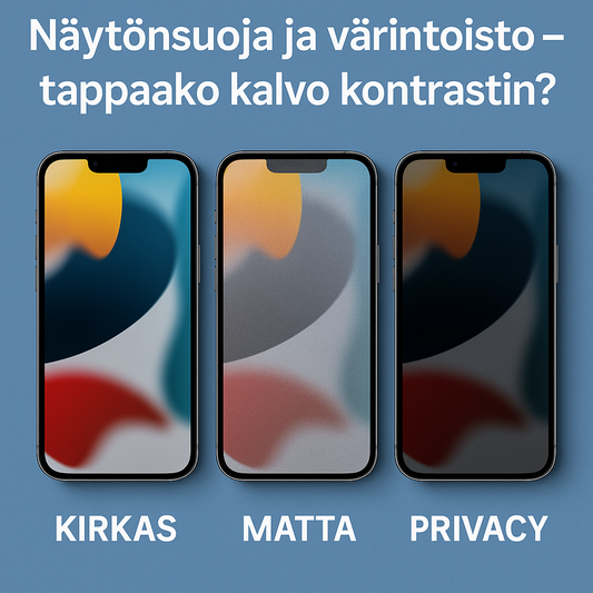 Näytönsuoja ja värintoisto – kirkas, matta ja privacy -kalvojen vaikutus kontrastiin ja väritoistoon