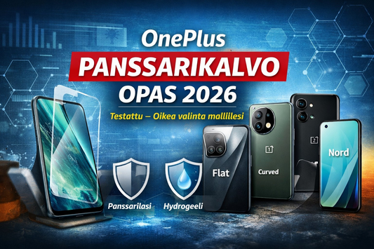 OnePlus panssarikalvo opas 2026 – panssarilasi ja hydrogeeli eri OnePlus malleille